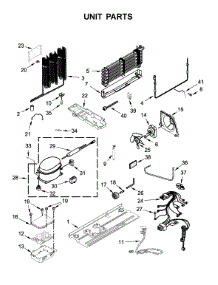 Unit Parts parts for Whirlpool Refrigerator WRF560SMHB00 from AppliancePartsPros.com