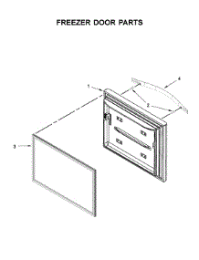 Freezer Door Parts parts for Whirlpool Refrigerator WRF560SMHB00 from AppliancePartsPros.com