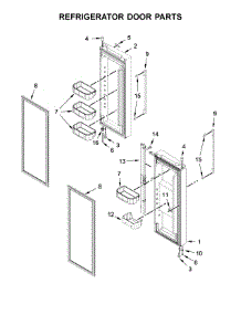 Refrigerator Door Parts parts for Whirlpool Refrigerator WRFA60SFHN00 from AppliancePartsPros.com