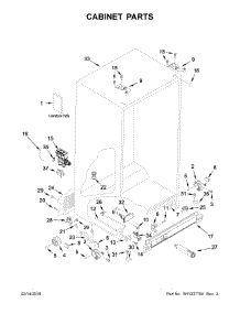 Cabinet Parts parts for Whirlpool Refrigerator WRS331SDHW00 from AppliancePartsPros.com