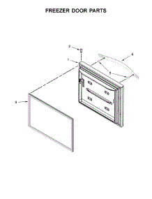 Freezer Door Parts parts for Whirlpool Refrigerator WRF560SMHZ00 from AppliancePartsPros.com