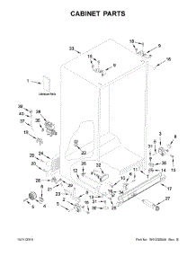 Cabinet Parts parts for Whirlpool Refrigerator WRS335SDHW00 from AppliancePartsPros.com