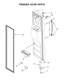 Freezer Door Parts parts for Whirlpool Refrigerator WRS571CIHW00 from AppliancePartsPros.com