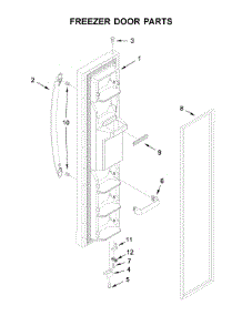 Freezer Door Parts parts for Whirlpool Refrigerator WRS335SDHM00 from AppliancePartsPros.com