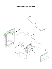 Dispenser Parts parts for Whirlpool Refrigerator WRS335SDHM00 from AppliancePartsPros.com