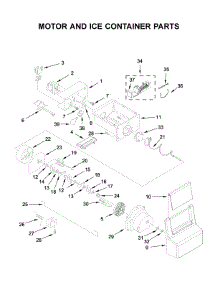 Motor And Ice Container Parts parts for Whirlpool Refrigerator WRS335SDHB00 from AppliancePartsPros.com