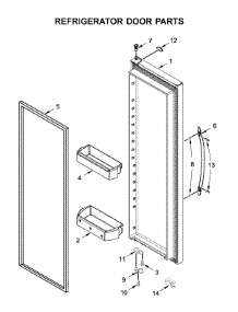Refrigerator Door Parts parts for Whirlpool Refrigerator WRS571CIHZ01 from AppliancePartsPros.com