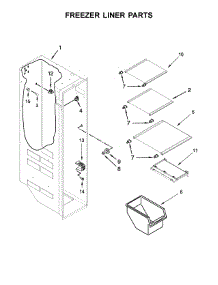 Freezer Liner Parts parts for Whirlpool Refrigerator WRS555SIHV00 from AppliancePartsPros.com