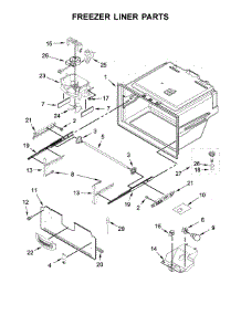 Freezer Liner Parts parts for Whirlpool Refrigerator WRF555SDHW00 from AppliancePartsPros.com