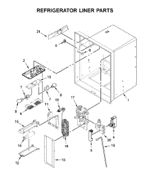 Refrigerator Liner Parts parts for Whirlpool Refrigerator WRF555SDHW00 from AppliancePartsPros.com