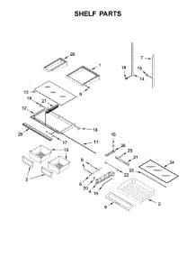 Shelf Parts parts for Whirlpool Refrigerator WRF555SDHW00 from AppliancePartsPros.com