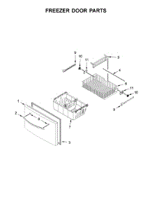 Freezer Door Parts parts for Whirlpool Refrigerator WRF555SDHW00 from AppliancePartsPros.com