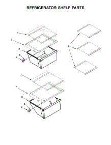 Refrigerator Shelf Parts parts for Whirlpool Refrigerator WRS315SNHW00 from AppliancePartsPros.com