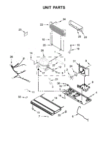 Unit Parts parts for Whirlpool Refrigerator WRF555SDHB00 from AppliancePartsPros.com