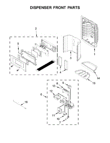 Dispenser Front Parts parts for Whirlpool Refrigerator WRF555SDHB00 from AppliancePartsPros.com