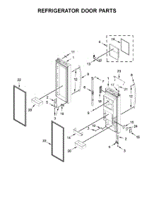 Refrigerator Door Parts parts for Whirlpool Refrigerator WRF954CIHZ00 from AppliancePartsPros.com