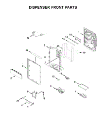 Dispenser Front Parts parts for Whirlpool Refrigerator WRF954CIHZ00 from AppliancePartsPros.com
