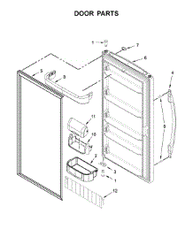 Door Parts parts for Whirlpool Refrigerator WSR57R18DM01 from AppliancePartsPros.com
