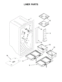 Liner Parts parts for Whirlpool Refrigerator WSR57R18DM01 from AppliancePartsPros.com