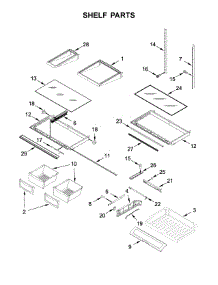 Shelf Parts parts for Whirlpool Refrigerator WRF555SDFZ03 from AppliancePartsPros.com
