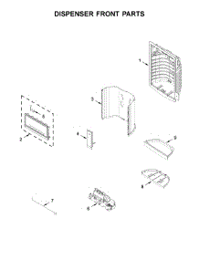 Dispenser Front Parts parts for Whirlpool Refrigerator WRF555SDHV01 from AppliancePartsPros.com