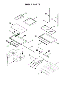 Shelf Parts parts for Whirlpool Refrigerator WRF555SDHV01 from AppliancePartsPros.com