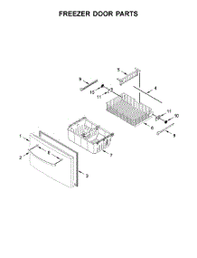 Freezer Door Parts parts for Whirlpool Refrigerator WRF555SDHV01 from AppliancePartsPros.com