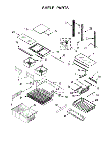 Shelf Parts parts for Whirlpool Refrigerator WRF540CWHV00 from AppliancePartsPros.com