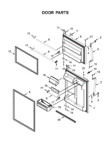 Door Parts parts for Whirlpool Refrigerator WRT311FZDB01 from AppliancePartsPros.com