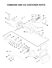 Icemaker And Ice Container Parts parts for Whirlpool Refrigerator WRS321SDHB00 from AppliancePartsPros.com