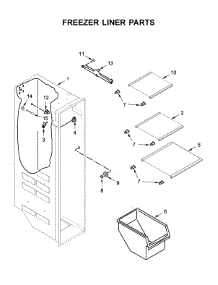 Freezer Liner Parts parts for Whirlpool Refrigerator WRS321SDHB00 from AppliancePartsPros.com
