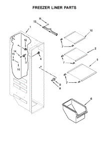 Freezer Liner Parts parts for Whirlpool Refrigerator WRS325SDHB00 from AppliancePartsPros.com
