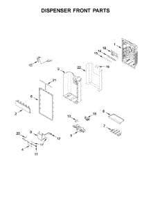 Dispenser Front Parts parts for Whirlpool Refrigerator WRF974CIHZ00 from AppliancePartsPros.com