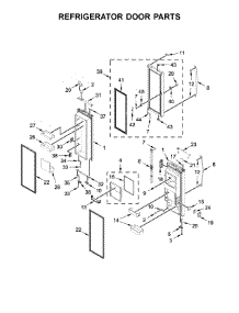 Refrigerator Door Parts parts for Whirlpool Refrigerator WRF974CIHZ00 from AppliancePartsPros.com
