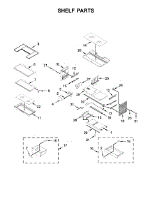 Shelf Parts parts for Whirlpool Refrigerator WRF974CIHZ00 from AppliancePartsPros.com