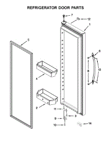 Refrigerator Door Parts parts for Whirlpool Refrigerator WRS586FLDM03 from AppliancePartsPros.com