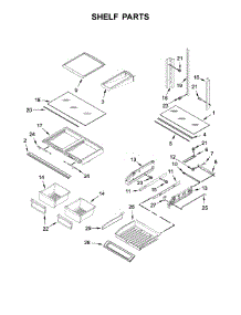 Shelf Parts parts for Whirlpool Refrigerator WRF550CDHZ00 from AppliancePartsPros.com