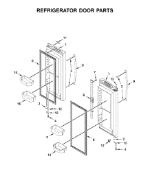 Refrigerator Door Parts parts for Whirlpool Refrigerator WRF532SMHV00 from AppliancePartsPros.com