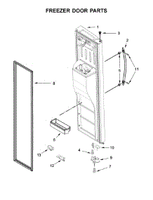 Freezer Door Parts parts for Whirlpool Refrigerator WRS571CIDB02 from AppliancePartsPros.com