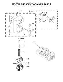 Motor And Ice Container Parts parts for Whirlpool Refrigerator WRS571CIDB02 from AppliancePartsPros.com
