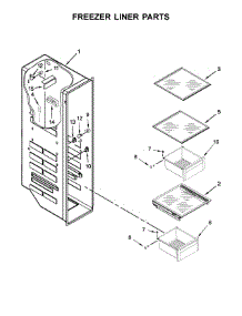 Freezer Liner Parts parts for Whirlpool Refrigerator WRS588FIHZ00 from AppliancePartsPros.com