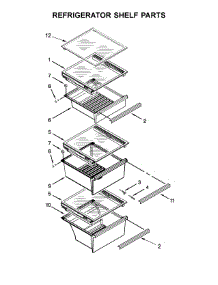 Refrigerator Shelf Parts parts for Whirlpool Refrigerator WRS588FIHV00 from AppliancePartsPros.com