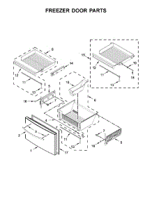 Freezer Door Parts parts for Whirlpool Refrigerator WRX986SIHV00 from AppliancePartsPros.com