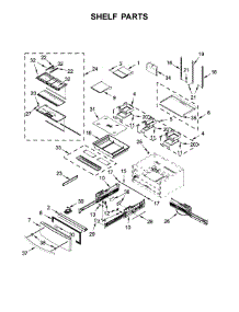 Shelf Parts parts for Whirlpool Refrigerator WRX986SIHV00 from AppliancePartsPros.com