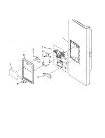 Dispenser Front Parts parts for Whirlpool Refrigerator GI5FSAXVY03 from AppliancePartsPros.com