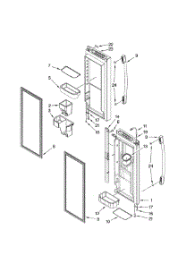 Refrigerator Door Parts parts for Whirlpool Refrigerator GI5FSAXVY03 from AppliancePartsPros.com