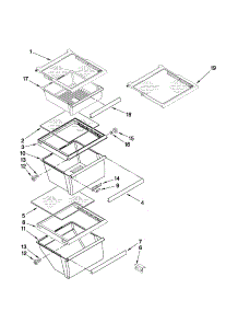 Refrigerator Shelf Parts parts for Whirlpool Refrigerator ED2CHQXVQ03 from AppliancePartsPros.com