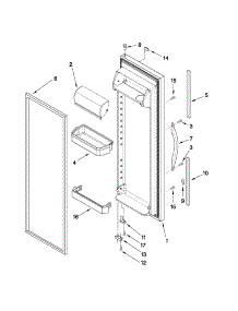 Refrigerator Door Parts parts for Whirlpool Refrigerator ED2CHQXVQ03 from AppliancePartsPros.com