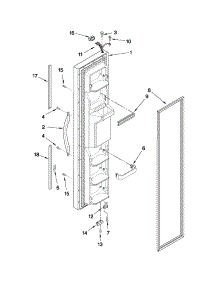 Freezer Door Parts parts for Whirlpool Refrigerator ED2CHQXVQ03 from AppliancePartsPros.com