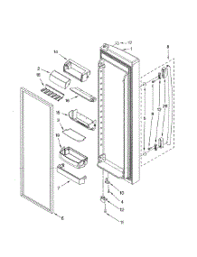 Refrigerator Door parts for Whirlpool Refrigerator GS6NHAXVS04 from AppliancePartsPros.com